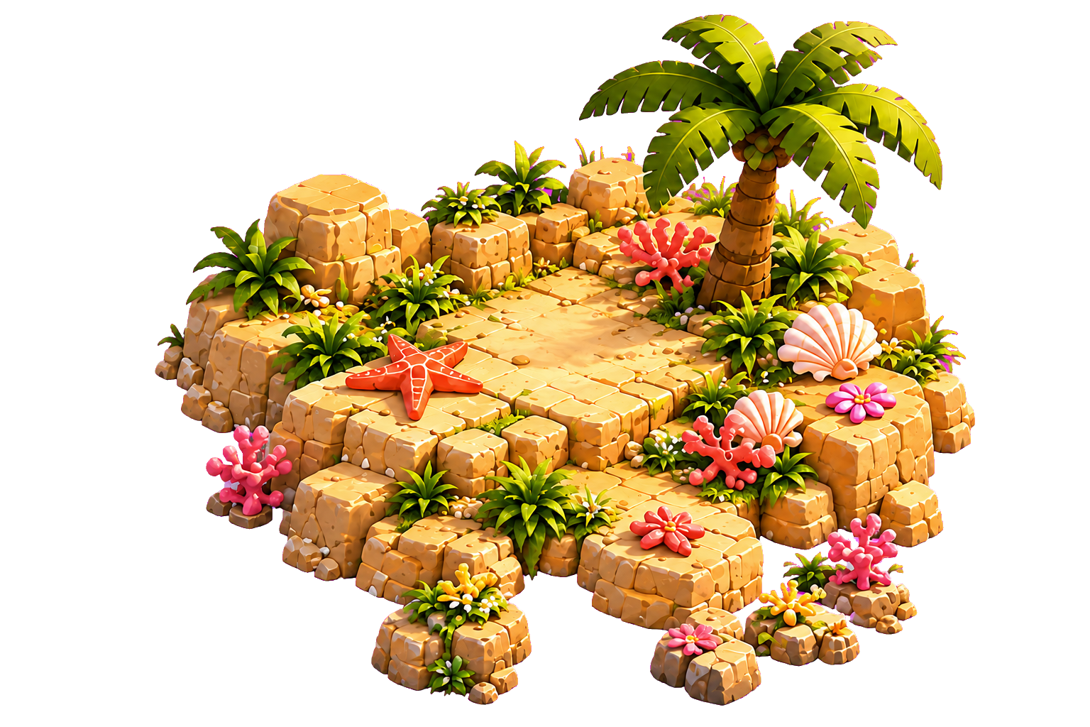 The tropical Coral Coast island
